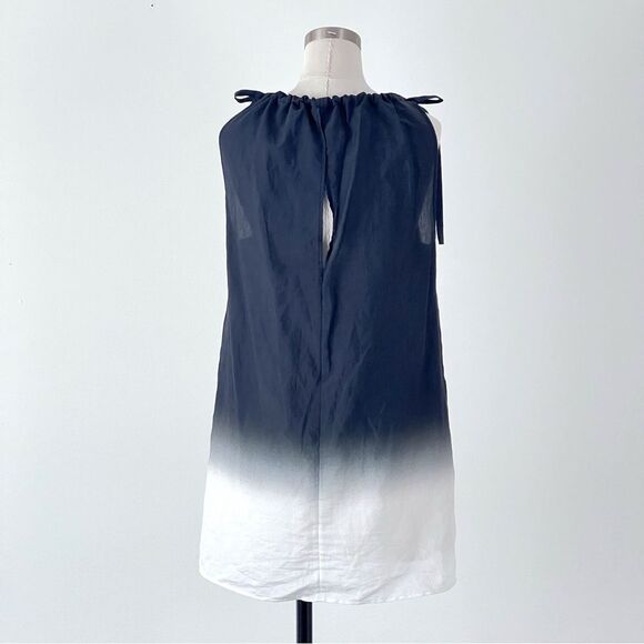 COS Women's Halter Neck Sleeveless Ombre Print Tunic Blouse Gray Size 4 - Picture 8 of 13